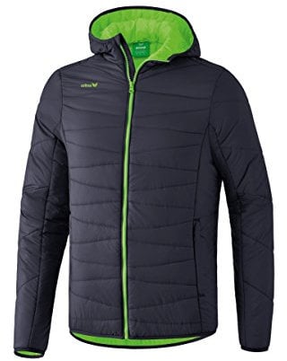 Erima Unisex Kinder Basic Steppjacke, Dunkelgrau/Green Gecko, 164 EU