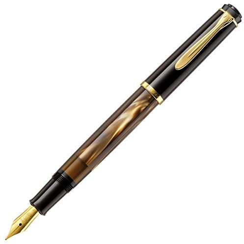 Pelikan Fine-Writing Pelikan 808811 Kolbenfüllhalter Classic M200 Braun-marmoriert, Feder M, in Faltschachtel