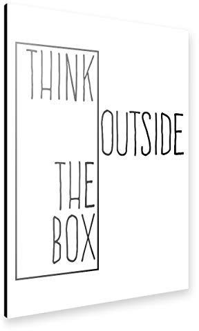 artboxONE Alu-Print 90x60 cm Think Outside of The Box von Künstler Paperblooming Prints