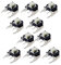 Lot de 10 boutons de réparation pour manette Xbox 360 Xbox One RB LB