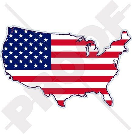 USA Vereinigte Staaten von Amerika, Amerikanisch Karte-Flagge, Fahne Amerikaner 120mm Auto & Motorrad Aufkleber, Vinyl Stickers