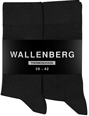 Wallenberg Business Thermosocken Herren & Damen 5 Paar, Schwarz, Frotteesohle | Hochwertig | Wintersocken | Herrensocken | Damensocken (DE/NL/SE/PL, Numerisch, 43, 46, Regular, Regular, Schwarz)