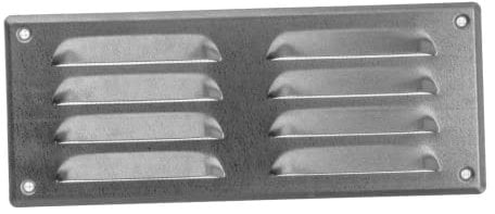 EUROPLAST 260x105mm / 10x4 inch Galvanised Metal Air Vent Grille Cover with Insect Mesh - Ventilation Cover