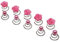10tlg. Rosen & Perlen Curlies Curlie - Brauthaarschmuck - Set-C - Pink