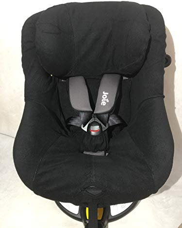 Sommerbezug Schonbezug für Joie Spin 360 GT und I-Spin 360 Frottee 100% Baumwolle schwarz
