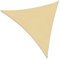 SUNNY GUARD Toldo Vela de Sombra Triangular 3x3x3m HDPE Transpirable protección UV para Patio,Jardín, Exteriores, Terraza, Color Arena