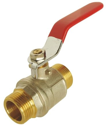 SOMATHERM FOR YOU – Kugelhahn – doppeltes Außengewinde 50/60 – umkehrbarer Flachgriff – optimaler Wasserdurchfluss dank vollem Durchgang – Abdichtung durch O-Ringe