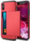 Coolden for iPhone XS Case for iPhone X Case Wallet Shockproof Protective Heavy Duty Hard Back Rubber Bumper Phone Card Holder Slot Wallet Cover for iPhone X/XS (Red)