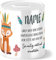 OWLBOOK® Kinder Spardose Fuchs | personalisierte Geschenke Konfirmation Jugendweihe Kommunion Firmung Einschulung Geburt Baby Kind | Geburtstagsgeschenke Ostergeschenke für Kinder | Keramik