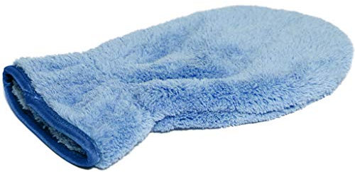 Cleanfaser® Flauschi Mikrofaser Reinigungshandschuh, Staubmagnet für Haus (blau) - Waschhandschuh zum Auto waschen