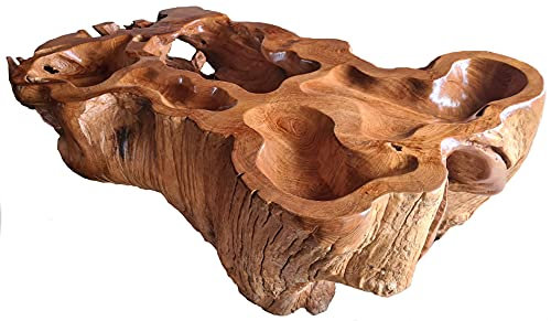 Windalf Großer Natur Premium-Highlight Wurzelholztisch Elrond 160 cm Rustikaler Esstisch Handarbeit aus Wurzelholz