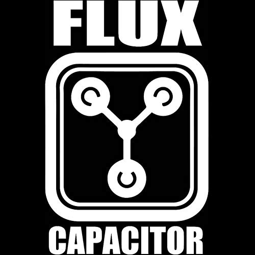 SCSHY Auto-Aufkleber 10.3X16Cm Flux Capacitor Originalität Vinyl Aufkleber Schwarz/Silber Autoaufkleber Auto-Styling