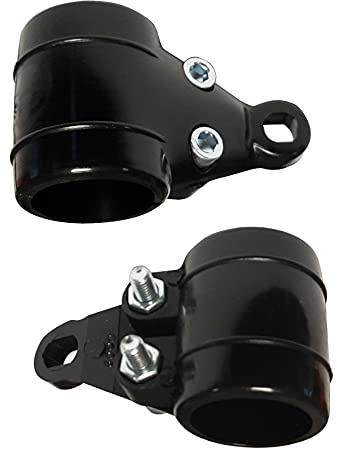 cyclingolors 2x Lampenhalter Scheinwerfer Halter Halterung Schwarz Moped Mofa Roller Motorrad