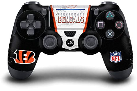 Head Case Designs Offizielle NFL Banner Cincinnati Bengals Vinyl Haut Gaming Aufkleber Abziehbild Abdeckung kompatibel mit Sony PlayStation 4 PS4 DualShock 4 Controller
