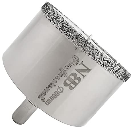 NBB Punte diamantate Frese diamantate con gambo triangolare corona diamantata nichelato perforazione in umido su marmo pietre ceramica granito piastrelle vetro trapano da banco e pistola (68mm)