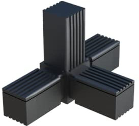 cyclingcolors connettore tubo quadro 20x20 25x25 30x30 plastica 20mm 25mm 30mm quadrato supporti staffe mensole (X (30mm))