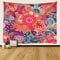 EHOMERY Wandbehang Entspannung Wandtuchbild Rot Psychedelische Mandala-Weinlese-Muster-Kunst Wandbehang XXL Natur Deko Wandschmuck Groß Schlafzimmer Wohnzimmer Wanddekoration 138X100 Inches