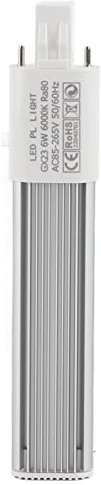 6-W-Kompaktröhre,LED-Licht, LED-Glühbirne mit 28 LEDs, ABS-Schale, horizontale Einbauröhre, G23 GX23 2-poliger Lampensockel, LED-Röhre, passend für Badezimmer, Veranden, Küchen(GX23 Cold White),