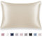 Texbee Seide Kissenbezug 40x60cm für Haar und Haut versteckter Reißverschluss, 1PC Kissenbezug Seide für Frauen Männer Bequem Atmungsaktiv-Beige