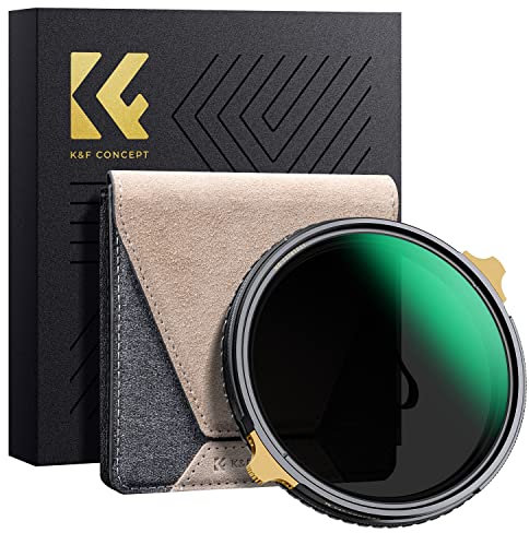 K&F Concept Nano-X Pro 2 en 1 Filtro Polarizador Variable ND2-32 (1-5 Pasos) Ultradelgado con Marco de Cobre Vidrio óptico HD con 36 Capas Revestimiento Nano