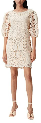 Comma Damen 60.2.61.20.200.2133247 Kleid, 8115 beige, 42