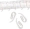 Gancio per Tenda a proboscide in Nylon Bianco 1,8 x 1,2 cm 25 Pezzi per Tende finestre vetrate e Tende Doccia (25 pezzi, Bianco)