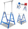 Tubiaz Set di 2 cavalletti per ponteggi, portata 200 kg, regolabile in 7 posizioni, 80-130 cm, pieghevole, in metallo, con dispositivo antiscivolo