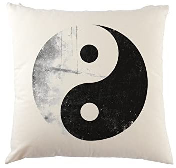 Urban Backwoods Yin Yang Vintage Logo Sign Kissen Dekokissen