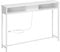VASAGLE Table Console Fine avec Multiprise, Table de Canapé avec 2 Compartiments, Chargement Caché, Gain de Place, 25 x 120 x 81 cm, pour Entrée, Salon, Blanc Nuage LNT111W01