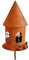 Bornhöft Edelrost Garten Deko Vogelhaus Gartendekoration Naturrost rostige Dekoration Gartenstecker Beetstecker Topfstecker Kerzenhalter Vogelfutterhaus Futterhaus mit Vögeln für Außenberreich