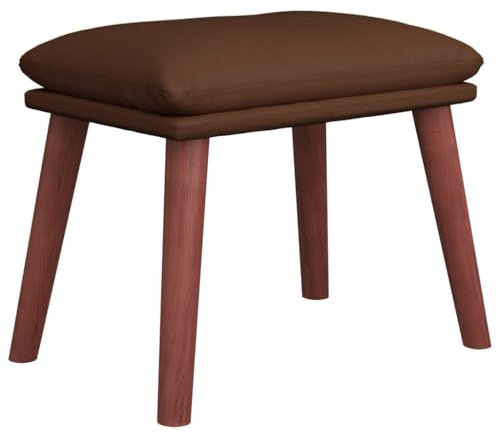 vidaXL Fußhocker Hocker Fußbank Fußstütze Fußschemel Ottomane Sitzhocker Fußablage Polsterhocker Wohnzimmer Braun 45x29,5x35cm Kunstleder