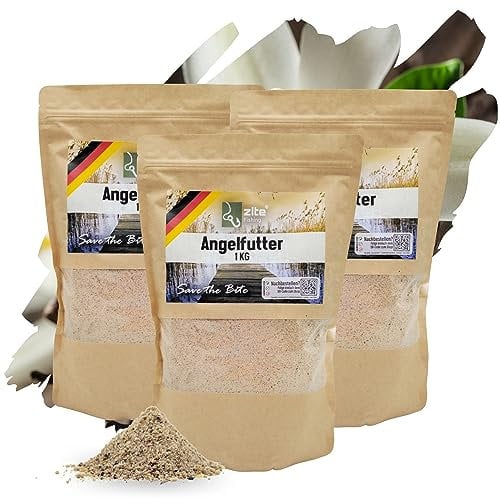 Zite Fishing Grundfutter Karpfen-Angeln | 3 kg hochwertiges Power Bait Karpfen-Futter | Starke Lockwirkung auf Friedfische | Wiederverschließbar | Groundbait Angelfutter (Vanille)