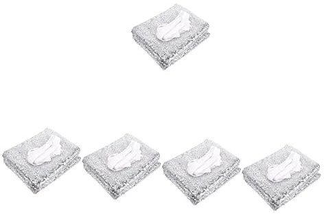 Alipis 5st Glitzer-hintergrundvorhang Pailletten-fenstervorhang Silberner Paillettenhintergrund Party-Streamer-kulisse Bling-Hintergrund Tafel Polyester (Polyester) Gedenken Baby