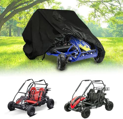 QYMOTO Housse de Kart, Co Leman KT196 - Accessoires de Karting 2 Places - Protection Contre Les intempéries - Imperméable et Coupe-Vent - GK200, CK196, Go Cart Cover, Baja, TrailMaster, Mudhead Buggy