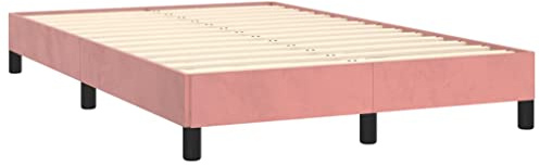 Tino Tech Polsterbett Betten Schlafzimmer Bett Bed Frame Einzelbett Bett Gestell Bettgestell Rosa 120x200 cm Samt