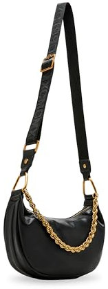 Steve Madden Bzina Tasche in Mondform mit Kette, Schwarz, Schwarz, Einheitsgröße