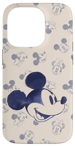 iPhone 14 Pro Disney Mickey and Minnie Mouse Heads Retro Vintage Classic Case