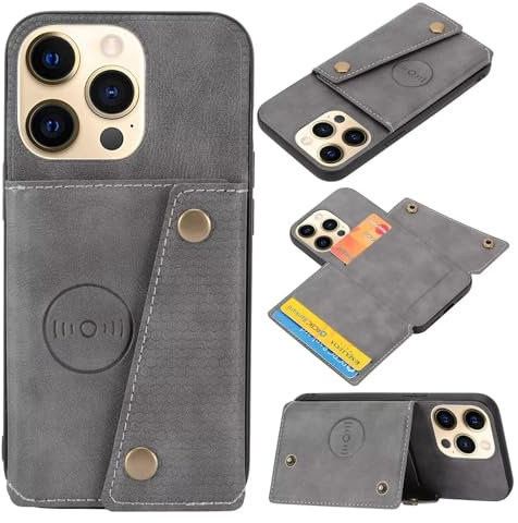 xinyunew Hülle für OnePlus Nord 2 5G Handyhülle mit Kartenfach Wallet Kartenhalter kreditkartenetui mit Ständer,Leder Klapphülle Schutzhülle für OnePlus Nord 2 5G-grau