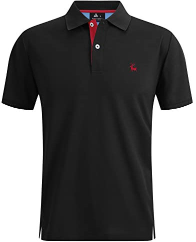 SwissWell Herren Kurzarm Poloshirt Atmungsaktiv Schnelltrocknend T-Shirt Golf Sommer Poloshirts Männer Knopfleiste Polohemd