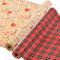 AhfuLife 2 Rouleau Kraft Papier Cadeau de Noël, 43cm×15m Recyclable Papier d'Emballage pour Enfant Emballage des Cadeaux de Noël, Décoration de Noël(N: Végétatif/Tartan Vintage Rouge et Noir)