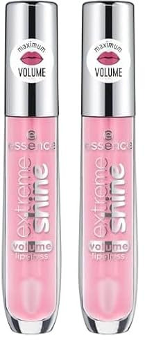 essence cosmetics extreme shine volume lipgloss, Lip Gloss, Nr. 02 Summer Punch, pink, strahlend frisch, glänzend, transluzent, vegan, ölfrei, ohne Alkohol (5ml) (Packung mit 2)
