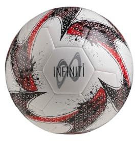 Samba Infiniti 2023 Midi Football - White/Red/Black Size 2 Ball - Training Skills Practice - Ideal for Children - Durable for Indoor & Outdoor Use