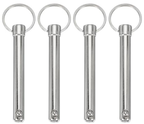 QUARKZMAN 4Pcs Perno Liberación Rápida Acero Al Carbono 10mm Diá 3/8(10mm) | Longitud Útil 2.56(65mm) Longitud Total 4.17(106mm) Perno Para Bimini Top Accesorios De Barco