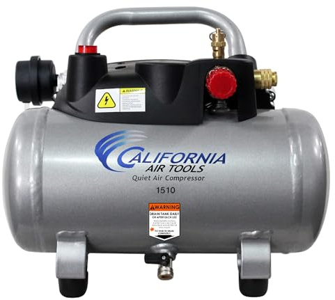 California Air Tools CAT-1510 1.0 HP Quiet, Oil-Free Air Compressor, 1.5 Gallon Tank Capacity, 75 dB Noise Level, Lightweight, Electric, Portable, for Home and Garage