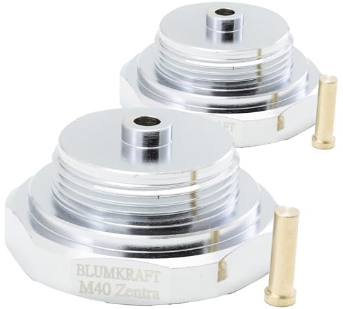 BLUMKRAFT 2 Stück Heizkörperadapter, kompatibel mit M40 x1.0 Zentra (Prototyp) auf M30 x 1,5 für Thermostat/Thermostatkopf M30 x 1,5 männlich