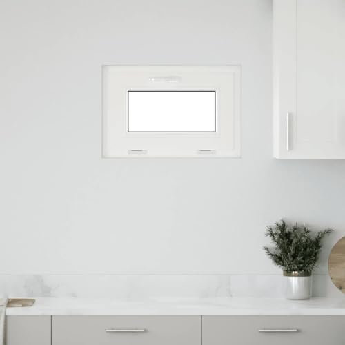 Gecheer Ventana de sótano RISOR 60x40 cm oscilobatiente 2 Cristales,Puerta Balconera Persiana Privacidad,Protección contra la luz y el deslumbramiento