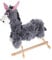 Supvox Marionette Plüsch Puppen Tierpuppe Tierspielzeug Stofftiere Babyspielzeug Kuscheltier tierisches Kiefernholz Grau
