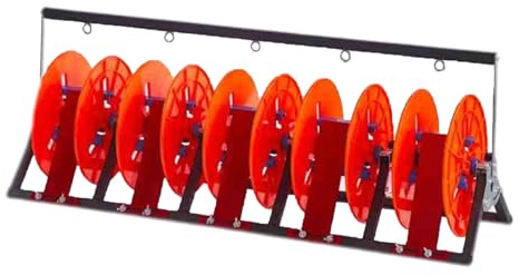 Faltbares Drahtspulenregal – 5 Spulen Kabelhalter, Karbonstahl Spender für Seile, Schnur und Paracord Wickler – und platzsparende Aufbewahrungslösung