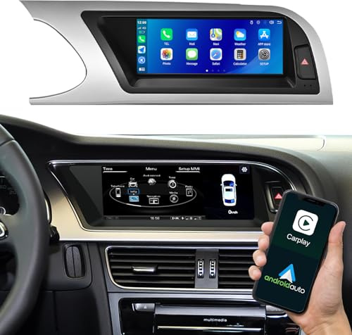 Pantalla inalámbrica Carplay de 8,9 Pulgadas para Audi A5 2009-2015 con 3GMMI. Pantalla Android Auto Compatible con Funciones OEM, Siri, Airplay y Autolink