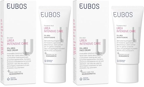 beruhigende Creme creme Per Il Gesicht Idratante Per Pelli Secche E Ruvide Ad Azione Lenitiva Eubos Urea 5% 50 Ml (Packung mit 2)
